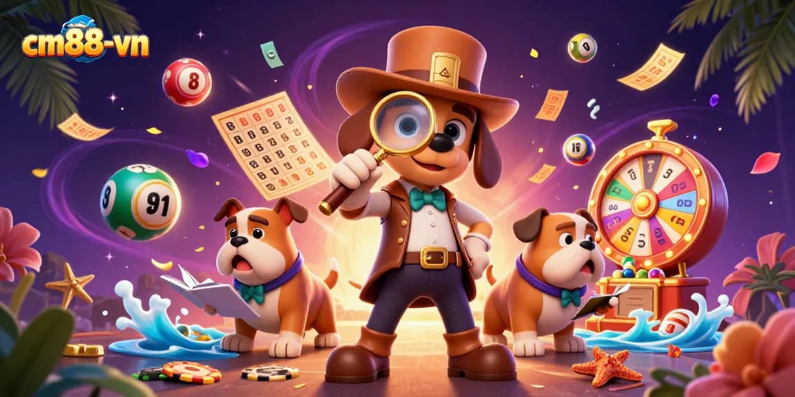 Engage with the exciting world of cm88-vn as the detective uncovers winning poker chip clues in a lively casino scene.