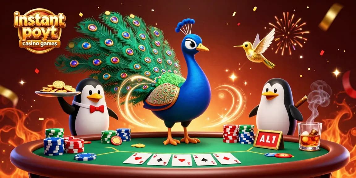 Win big with instant payout casino games, featuring vibrant 3D characters and dynamic casino elements.
