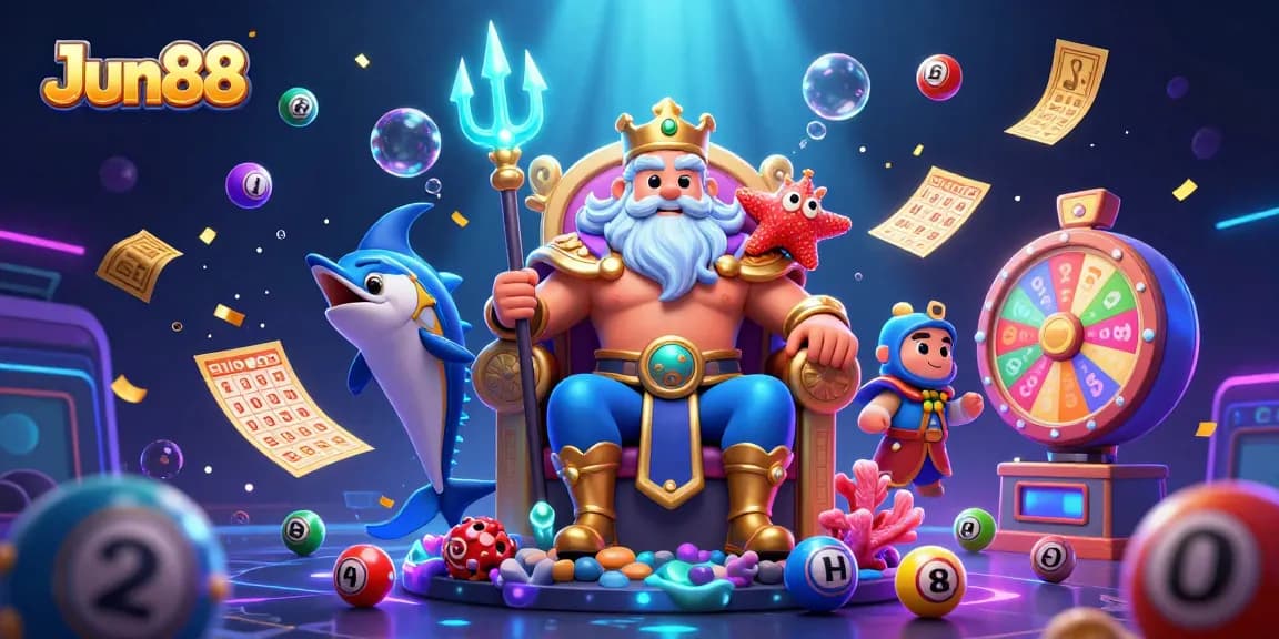 Engage with the thrilling world of Jun88 casino games featuring Neptune and lottery elements.