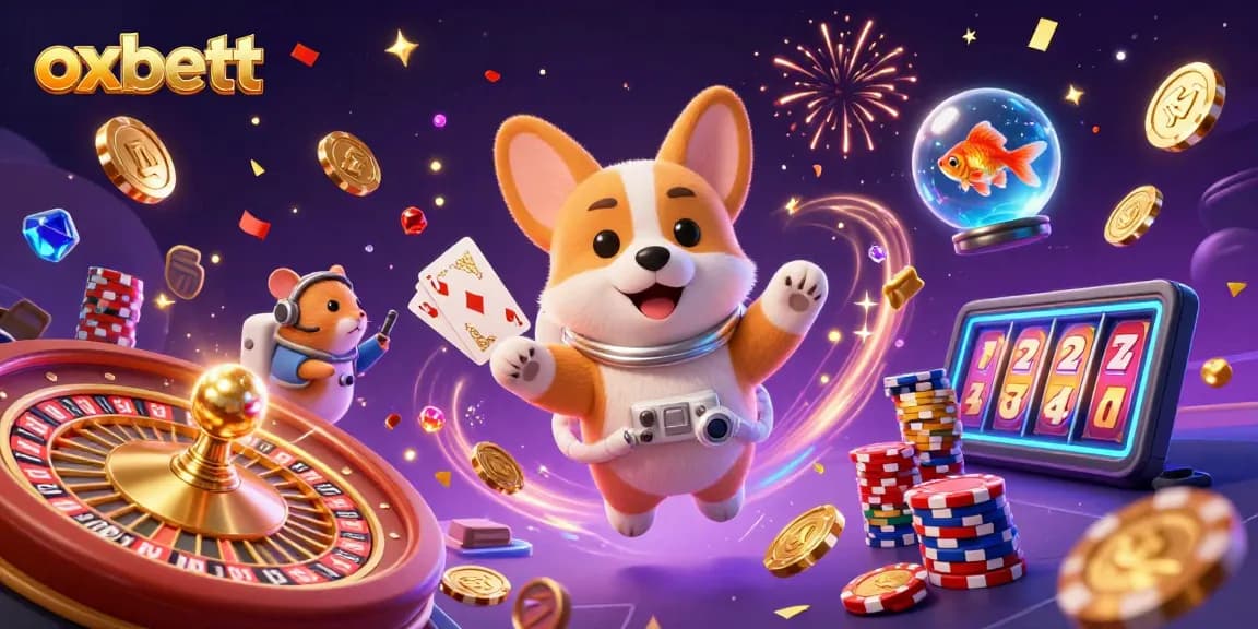 Experience thrilling gaming fun with oxbett’s cosmic casino adventure featuring a floating corgi and dazzling treasures.
