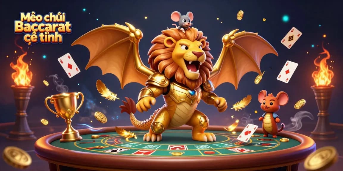 Engaging gamblers with Mẹo chơi Baccarat dễ thắng, capturing thrilling moments of baccarat gameplay.