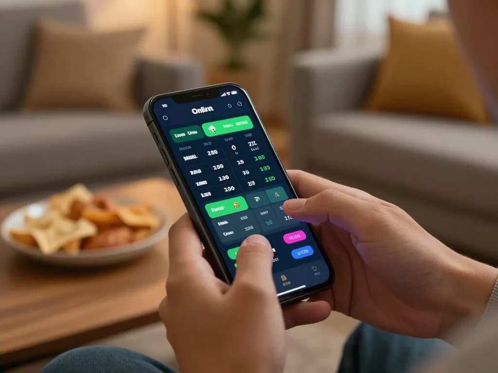 Engaging mobile betting scene showcasing Link mới Lucky88 with live odds on smartphone.