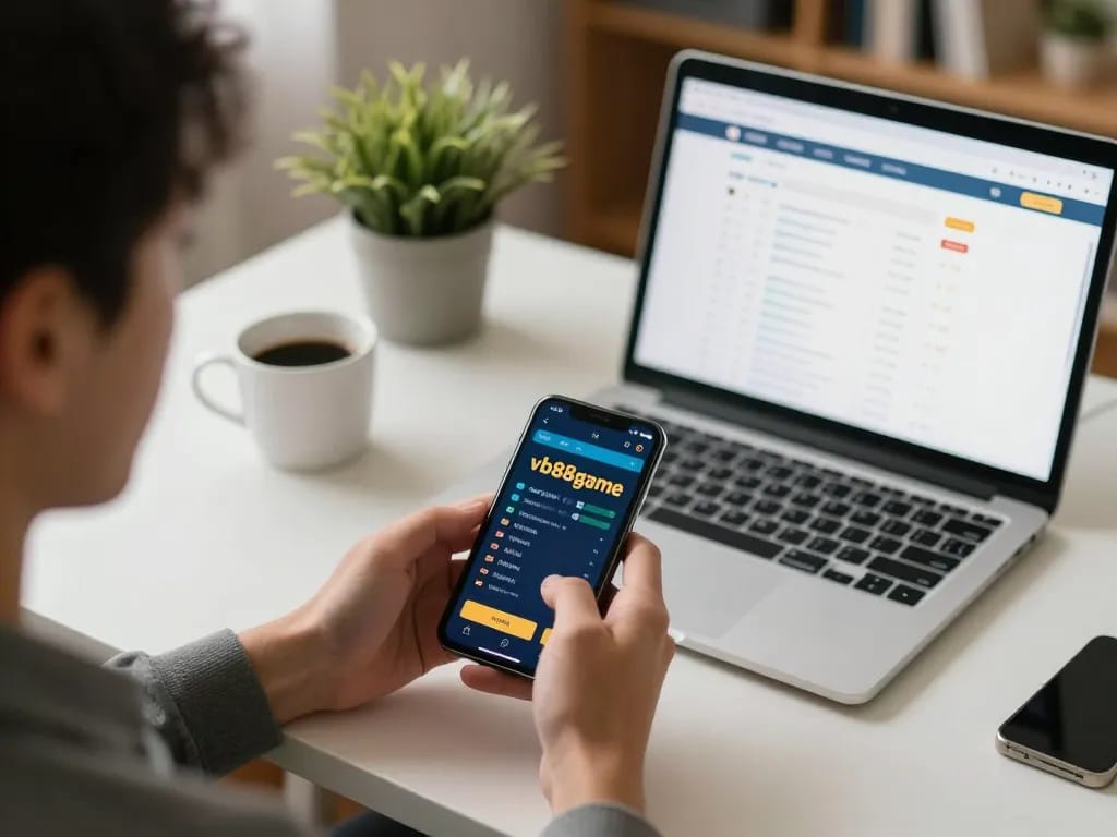Engaging with the vb88game app for dynamic online betting in a cozy home setting.
