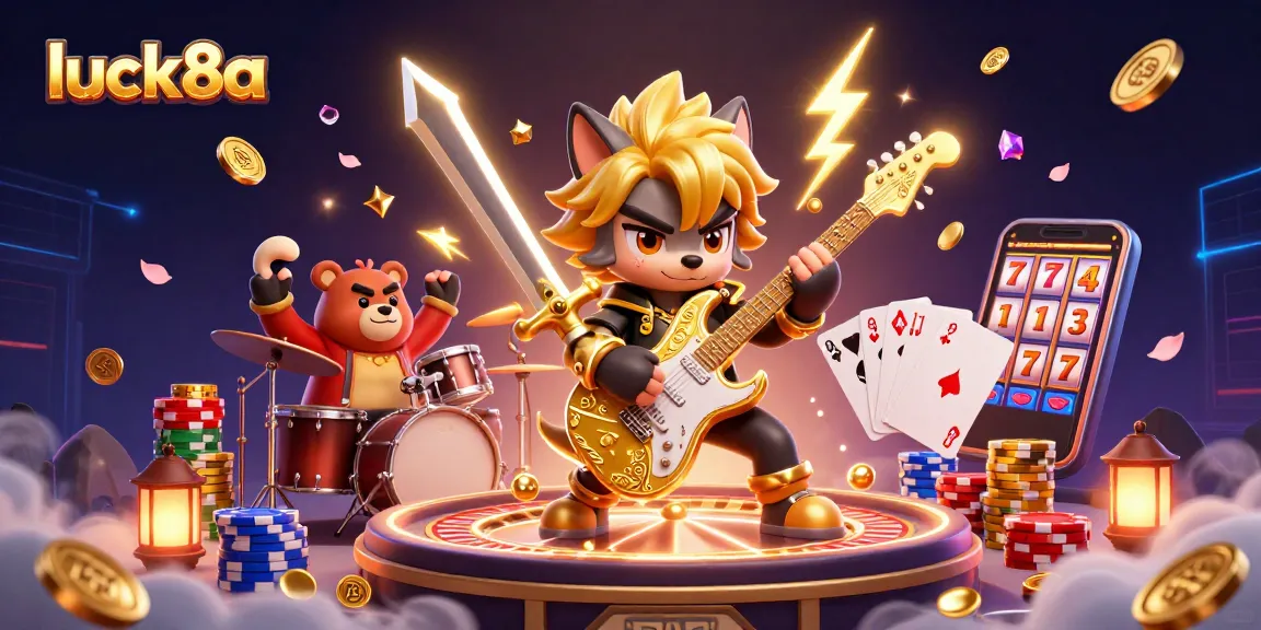 Experience the thrill of luck8a gaming with vibrant characters and casino elements in action.