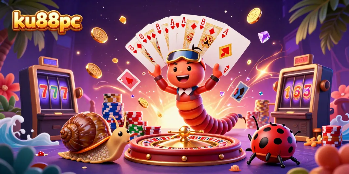 Experience vibrant gameplay with ku88pc in a dynamic casino scene featuring 3D characters and engaging elements.