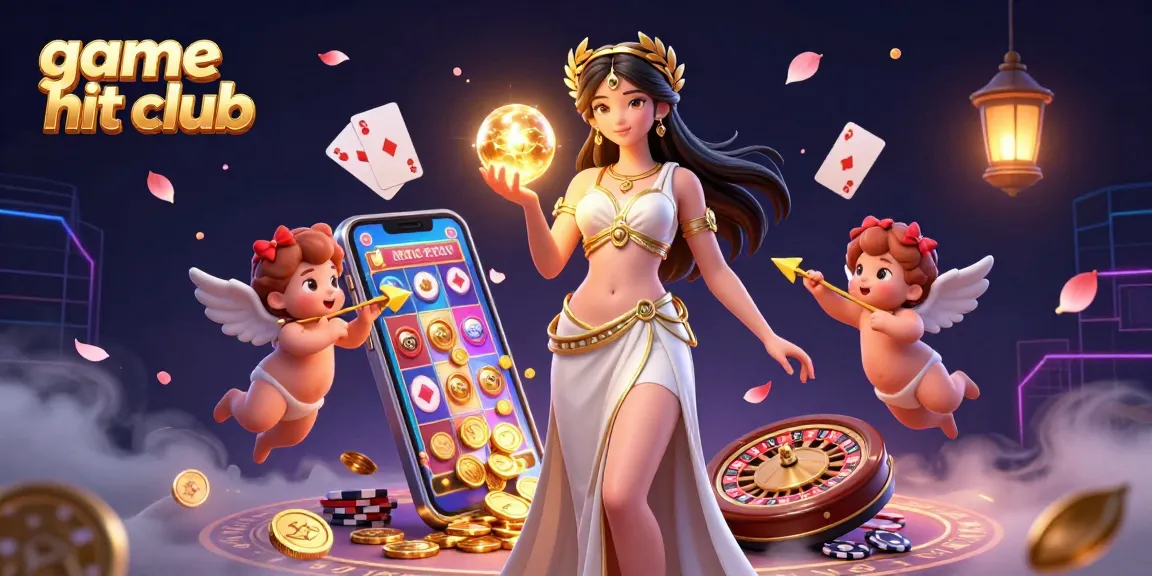 Experience excitement with game hit club's vibrant 3D illustration featuring captivating characters and dynamic gaming elements.