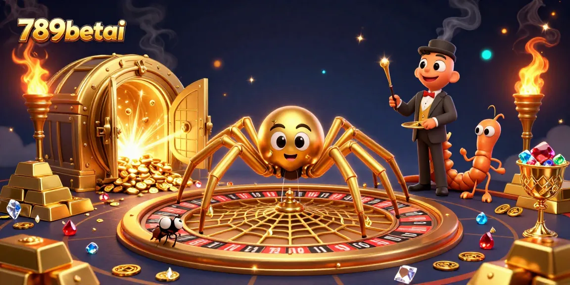 Experience thrilling bets with 789betai at the vibrant roulette wheel crafted by golden spider.