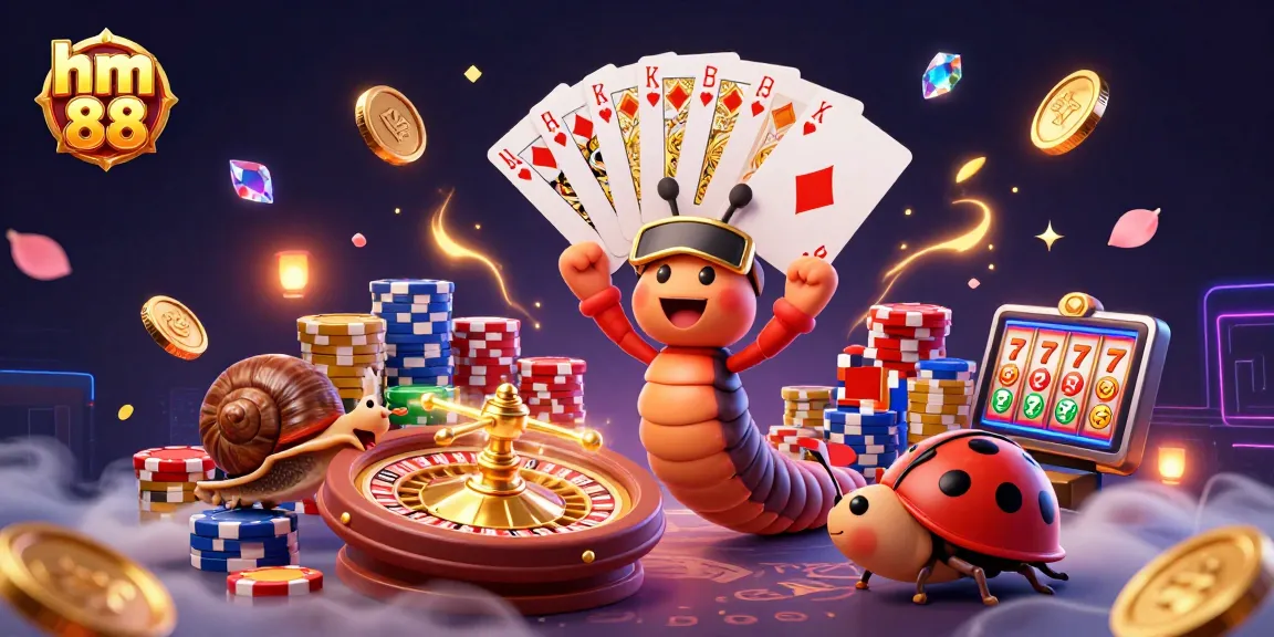 Win big with hm 88 at this vibrant casino scene featuring a millipede dealer and high-rollers.