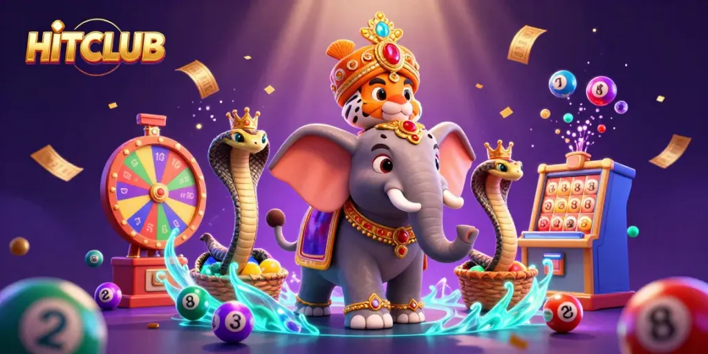 Experience the thrill at HITCLUB as colorful lottery balls bounce and golden tickets flutter!