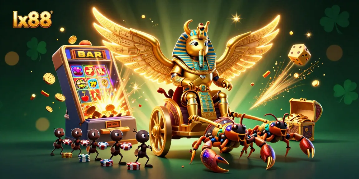 Experience the thrill of lx88 with a dazzling display of casino games and vibrant characters.