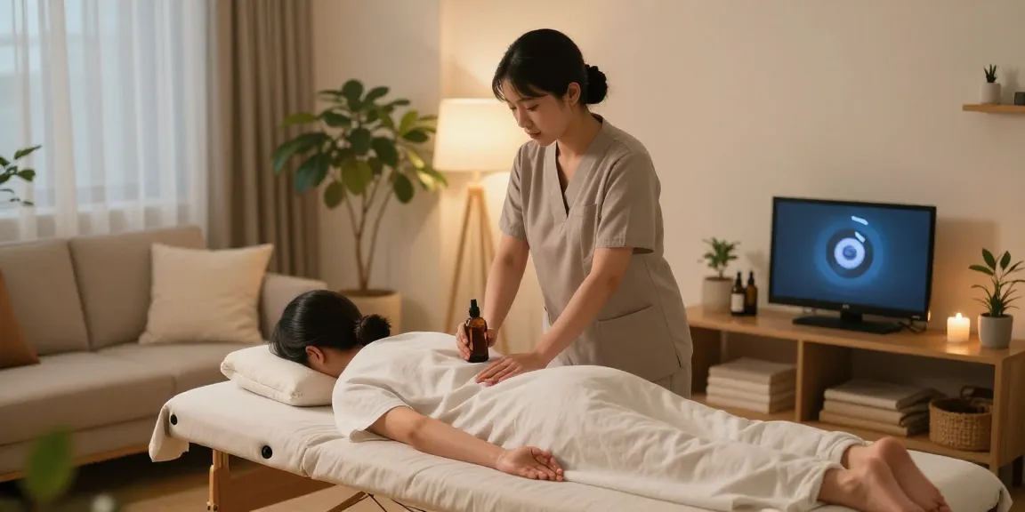 Experience premium 광명출장마사지 in a tranquil home setting with a professional therapist.