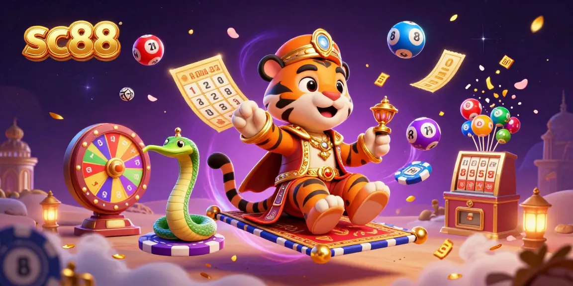 Experience the excitement of sc88 online gambling with a vibrant, festive scene of fortune and fun.