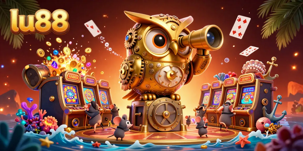 Engage in exciting gameplay at lu88 with slots, vibrant characters, and treasure-filled scenes.