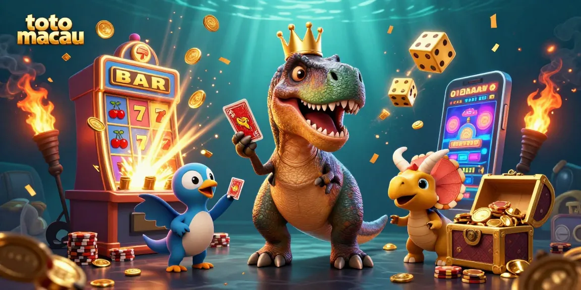 Menang besar di toto macau dengan 3D T-Rex dan teman-temannya bermain mesin slot memberikan momen mengasyikkan