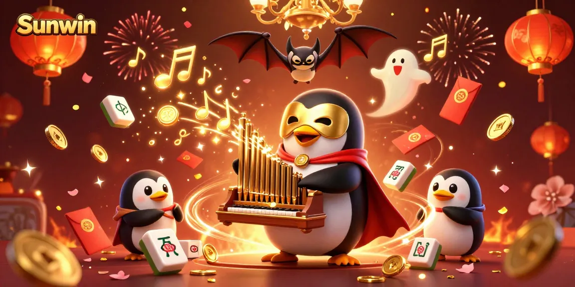 Sunwin attracts players with a golden coin-shooting organ and engaging casino ambiance.