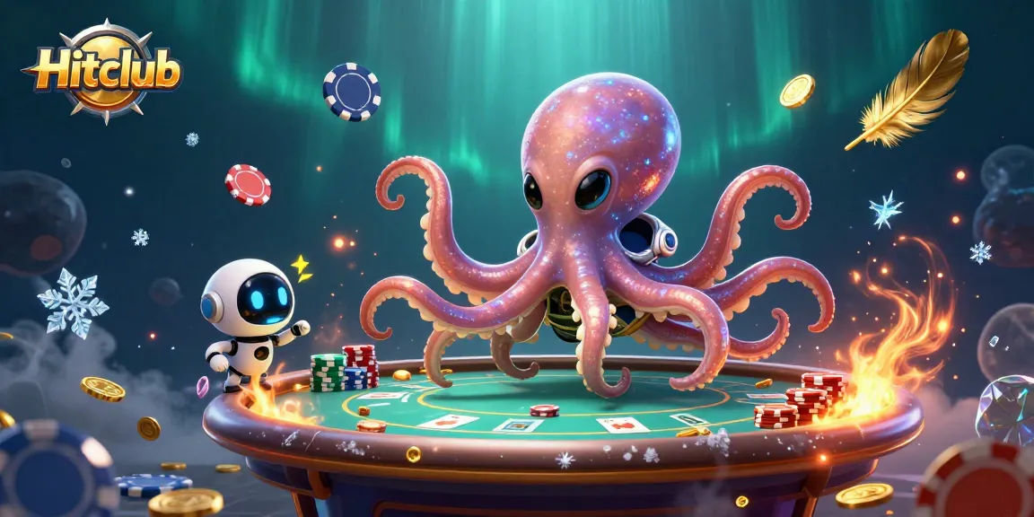 Engage with Hitclub's thrilling poker experience in an immersive alien setting.