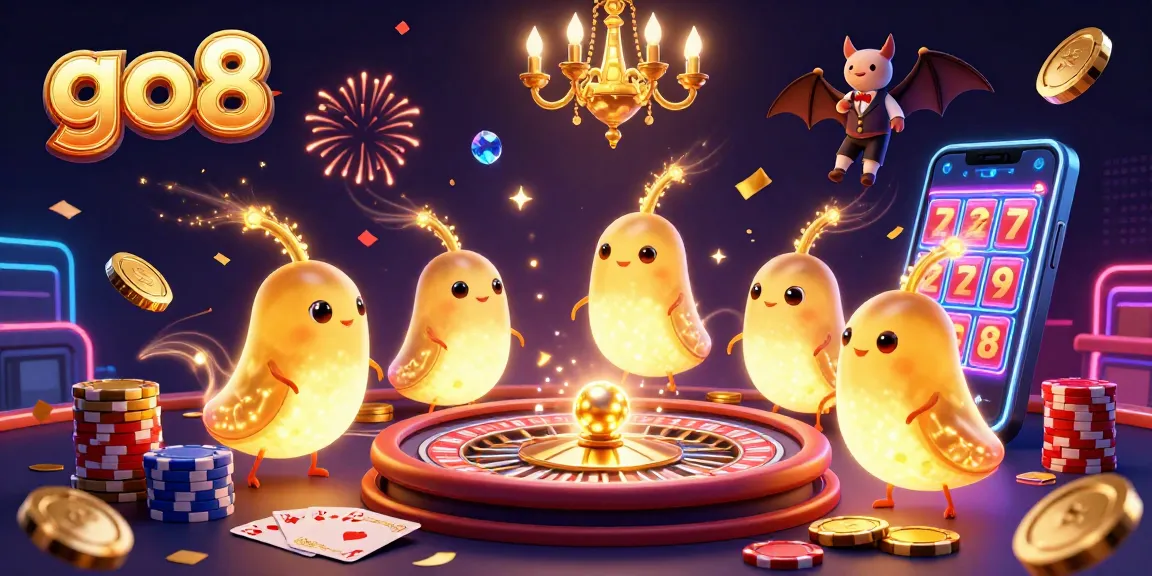 Experience exciting gameplay at go8 with vibrant casino scenes filled with glowing characters and dynamic elements.