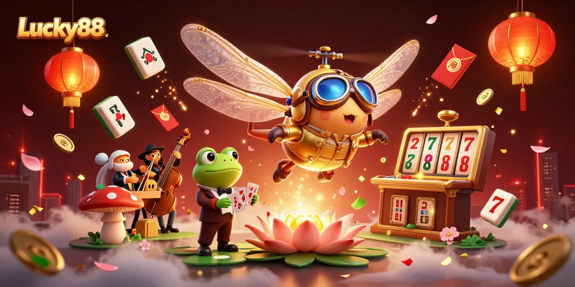 Experience entertainment and thrills with Lucky88 at the vibrant lily pad casino, featuring fun gameplay elements.
