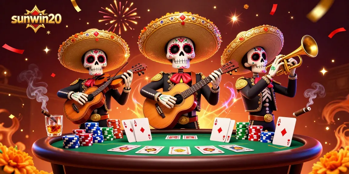 Engage in thrilling games at sunwin20 with vibrant casino scenes and expert mariachi performers.